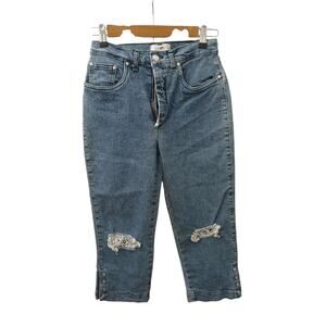 Vertigo Paris Blue Jeans Crop France Studs 6